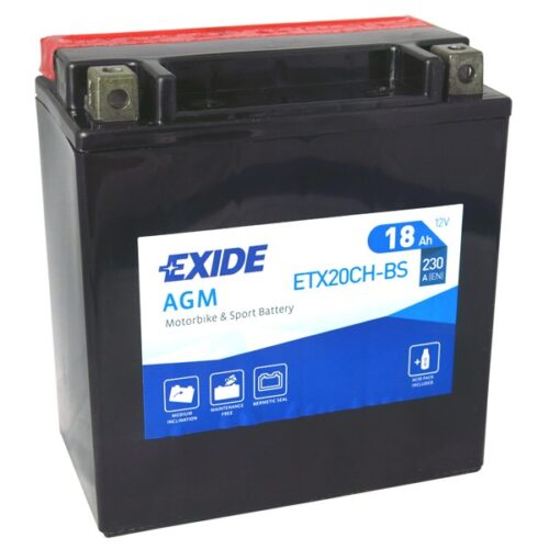 Motobaterie EXIDE ETX20CH-BS