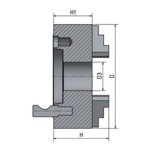 OPTIMUM 4-čelisťové sklíčidlo s centrickým upínáním ø 200 mm Camlock 5 3442845