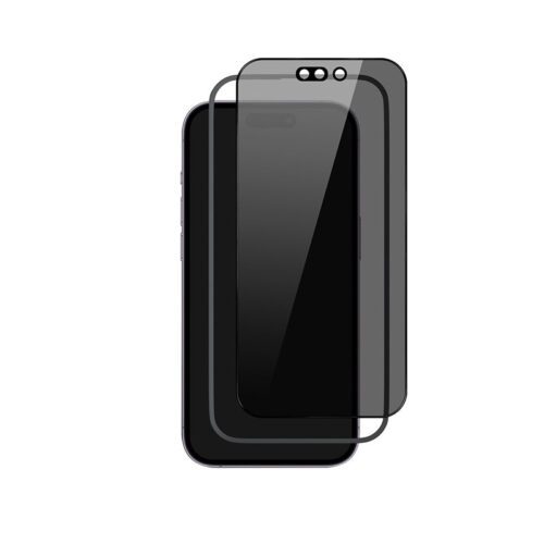Ochranné sklo na iPhone 15 Pro Max iSTYLE EDGE TO EDGE PRIVACY GLASS s instalačním rámečkem