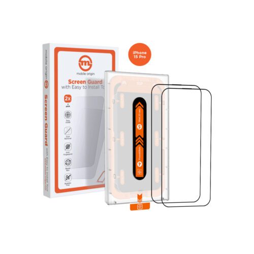 Ochranné sklo pro iPhone 15 Pro Mobile Origin Screen Guard s aplikátorem - 2 ks