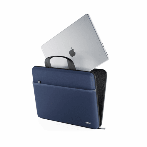 Odolná taška pro MacBook 13"/14" iSTYLE Hard Shell Handbag - půlnoční modrá - Obrázek 2