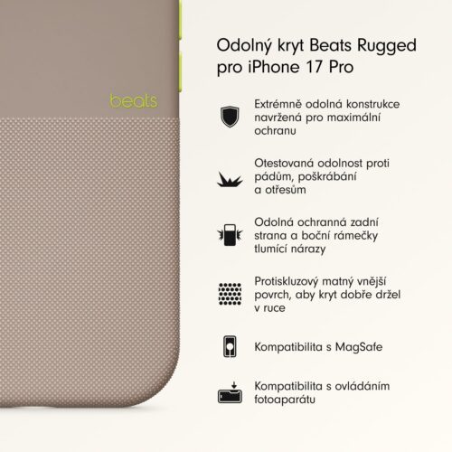 Odolný kryt pro iPhone 17 Pro Beats s MagSafe a ovladačem fotoaparátu - alpsky šedý - Obrázek 2