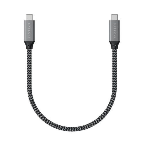 Pletený kabel Satechi USB-C na USB-C 25 cm – šedý