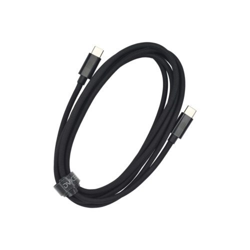 Pletený kabel USB-C / USB-C Dviced 2 m – černý - Obrázek 2