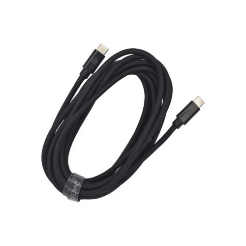 Pletený kabel USB-C / USB-C Dviced 3 m – černý - Obrázek 2