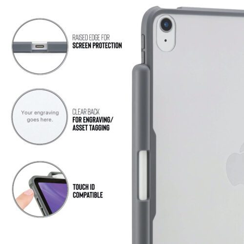 Pouzdro Pipetto Origami pro iPad Air 4 10.9" (2020) s prostorem na Apple Pencil - šedé - Obrázek 2