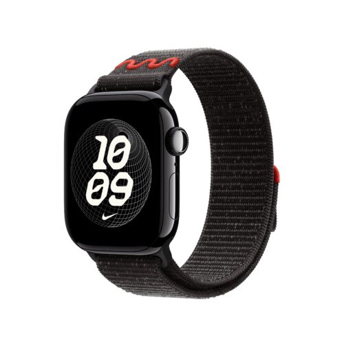 Řemínek pro Apple Watch 38/40/41/42 mm Apple Midnight Black provlékací sportovní Nike - Obrázek 2