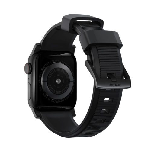 Řemínek pro Apple Watch 42/44/45/49 mm Nomad Rugged Strap - černý s černou přezkou - Obrázek 2