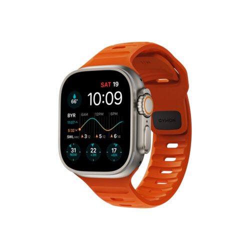 Řemínek pro Apple Watch 42/44/45/49 mm Nomad Sport Strap - oranžový