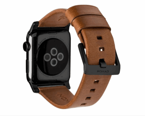 Řemínek pro Apple Watch 42/44/45/49 mm Nomad kožený - hnědý - Obrázek 2