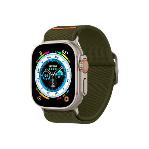 Řemínek pro Apple Watch 42/44/45/49mm Spigen Lite Fit Ultra - khaki