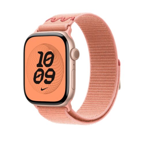 Řemínek pro Apple Watch 44/45/46/49 mm Apple Alpenglow Pink provlékací sportovní Nike - Obrázek 2