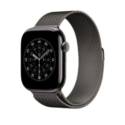 Řemínek pro Apple Watch 44/45/46/49 mm Apple břidlicově šedý milánský tah - S/M - Obrázek 2