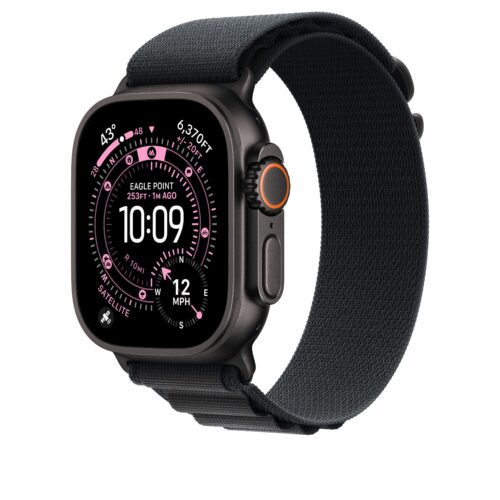 Řemínek pro Apple Watch 44/45/46/49 mm Apple černý Alpský tah - velký - provedení z černého titanu - Obrázek 2