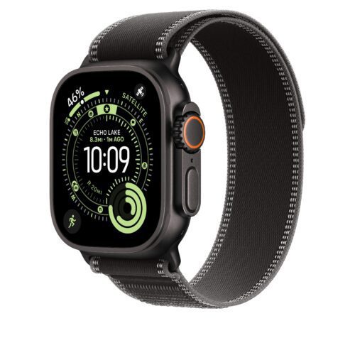 Řemínek pro Apple Watch 44/45/46/49 mm Apple černý/uhlový Trailový tah - S/M - provedení z černého titanu - Obrázek 2