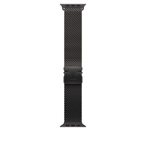 Řemínek pro Apple Watch 44/45/46/49 mm Apple milánský tah z černého titanu - střední
