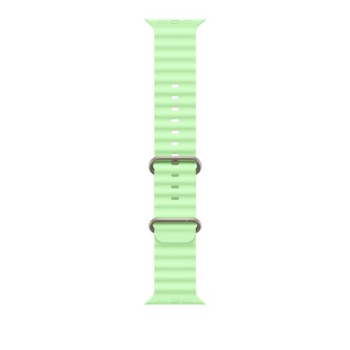 Řemínek pro Apple Watch 44/45/46/49 mm Apple neonově zelený Oceánský - provedení z přírodního titanu