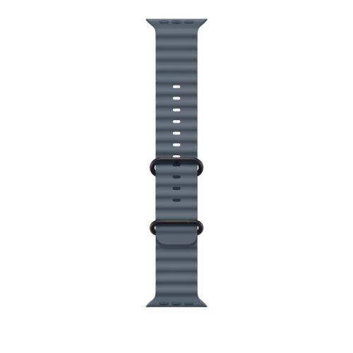 Řemínek pro Apple Watch 44/45/46/49 mm Apple ocelově modrý Oceánský - provedení z černého titanu