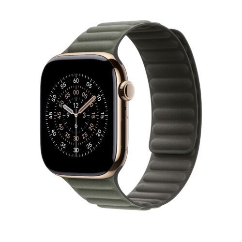 Řemínek pro Apple Watch 44/45/46/49 mm Apple šalvějově šedý magnetický tah - S/M - Obrázek 2