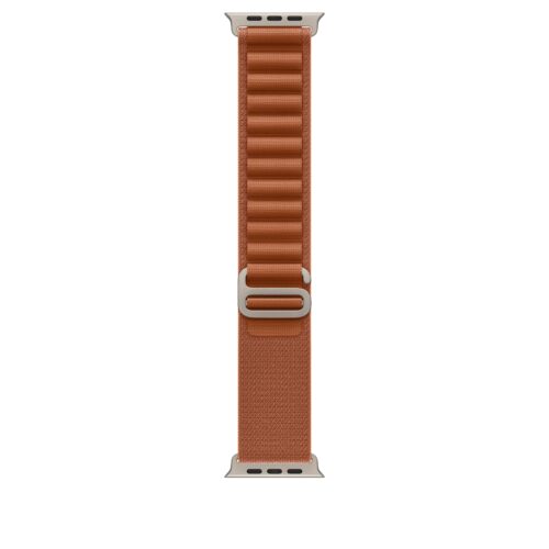 Řemínek pro Apple Watch 44/45/46/49 mm Apple terakotový Alpský tah - malý - provedení z přírodního titanu
