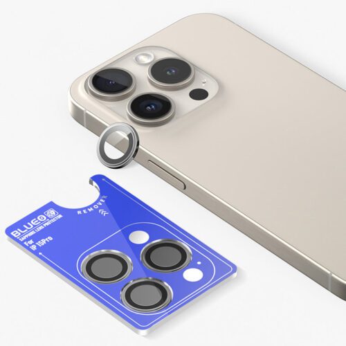 Safírové sklo na čočky pro iPhone 16 Pro Max Blueo - šedé - Obrázek 2
