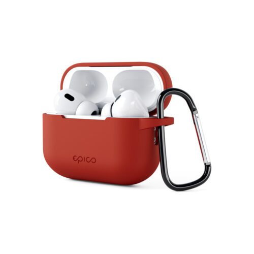 Silikonové outdoor pouzdro pro AirPods Pro 2. gen Epico - červené - Obrázek 2