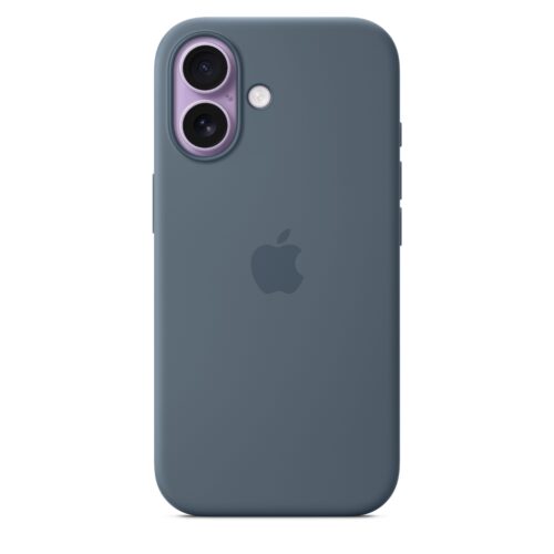 Silikonový kryt na iPhone 17 Apple s MagSafe - ocelově modrý