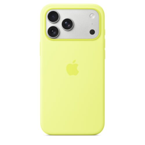 Silikonový kryt na iPhone 17 Pro Max Apple s MagSafe - neonově žlutý - Obrázek 2