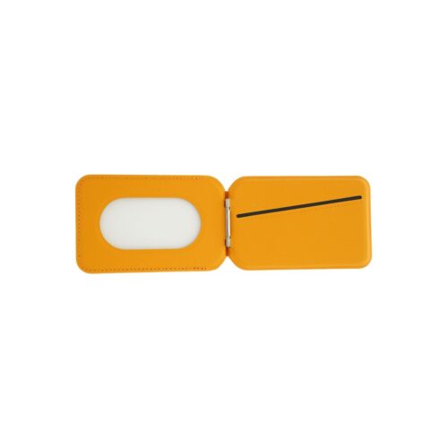 Skládací kožená MagSafe peněženka Dviced – oranžová