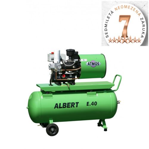Šroubový kompresor Atmos Albert E.40 + vzdušník + sušička E.40VS