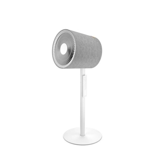 Stojanový ventilátor Stadler Form Simon v šedobílé barvě