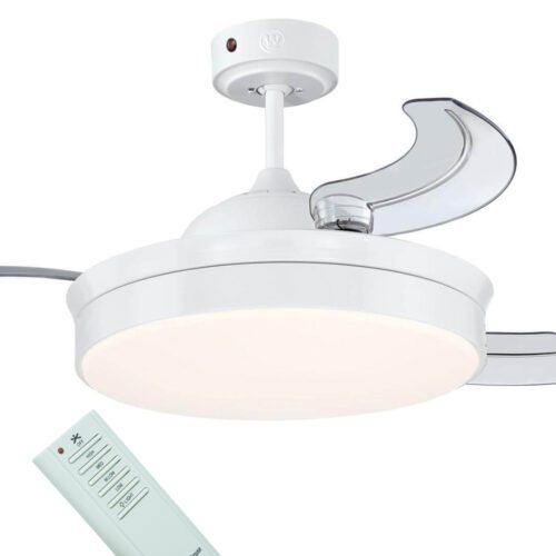 Stropní ventilátor se světlem a dálkovým ovládáním Westinghouse TORI 73043 v bílé barvě