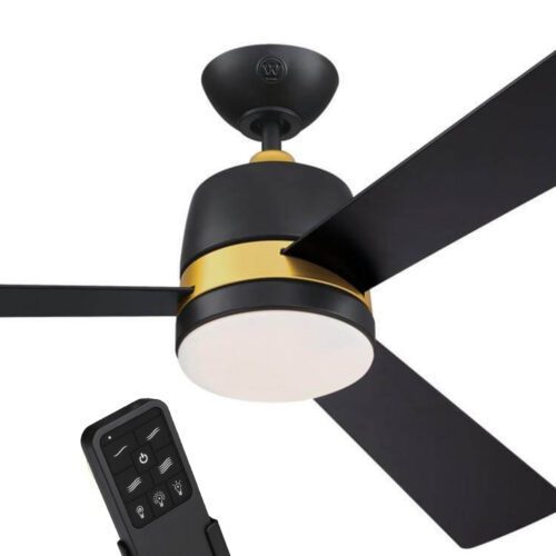 Stropní ventilátor se světlem a dálkovým ovládáním Westinghouse TRISTAN 73039 černý