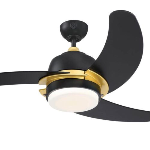 Stropní ventilátor se světlem a řetízkovým ovládáním Westinghouse SIMONE 73041 černý