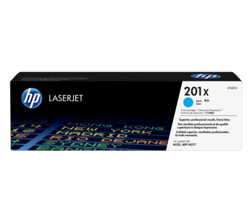 Toner HP 201X azurový (CF401X)