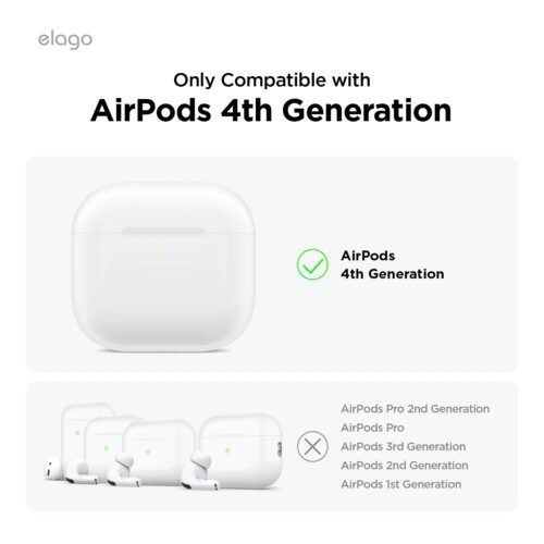 Závěsné pouzdro pro AirPods 4 Elago Hybrid Hang Case - šedé - Obrázek 2