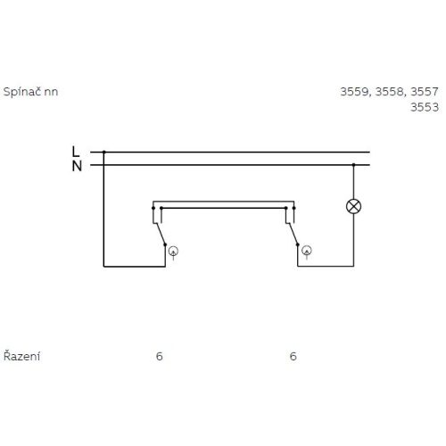 ABB Decento vypínač č.6 (č.1) černá 3559K-C06345 N porcelán - Obrázek 2