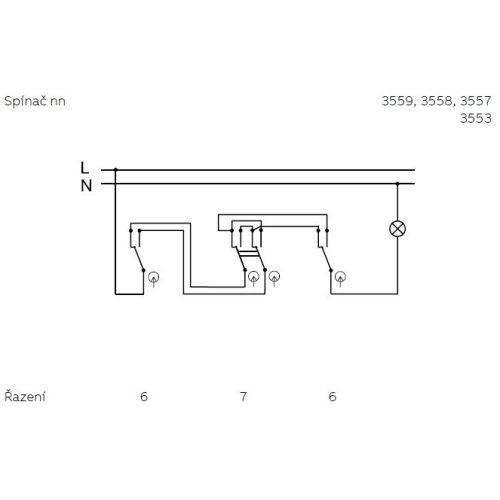 ABB Decento vypínač č.7 otočný bílá 3560K-C07345 porcelán - Obrázek 2