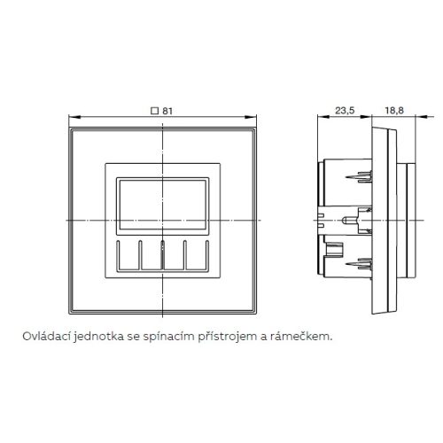 ABB Levit M termostat pokojový ocelová/kouřová černá 3292H-A10301 69 programovatelný - Obrázek 2