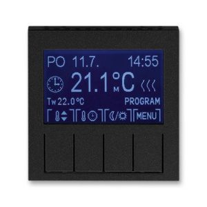 ABB Levit M termostat pokojový onyx/kouřová černá 3292H-A10301 63 programovatelný