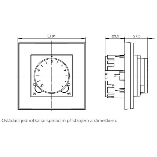 ABB Levit termostat otočný 3292H-A10101 01 bílá/ledová bílá - Obrázek 2