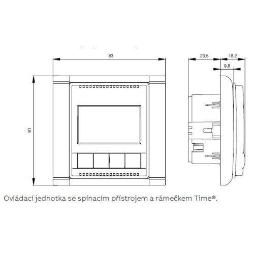 Time Arbo termostat pokojový ocelová 3292E-A10301 36 programovatelný