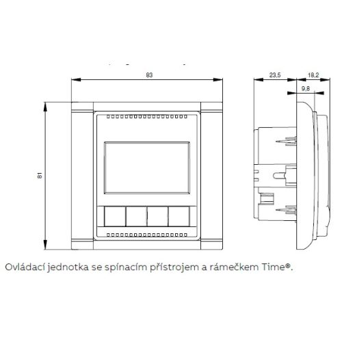 Time Arbo termostat pokojový šampaňská 3292E-A10301 33 programovatelný
