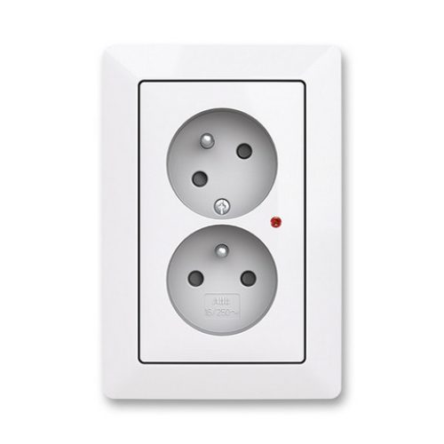 ABB Zoni dvojzásuvka bílá 5593T-C02357 500 s přepěťovou ochranou (2CHT922357C4500)