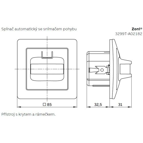 ABB Zoni pohybové čidlo bílá 3299T-A02182 500 (2CHT702182A4500) - Obrázek 2