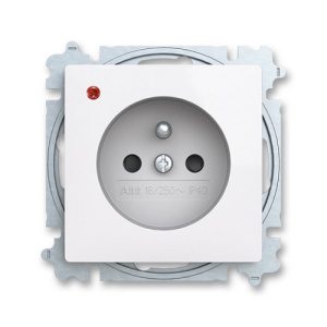 ABB Zoni zásuvka bílá 6699T-A06657 500 s přepěťovou ochranou (2CHT966657A4500)