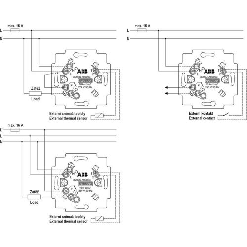ABB přístroj spínací 3292U-A00003 pro termostaty nebo spínací hodiny - Obrázek 2