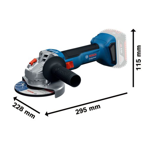 Aku úhlová bruska 125mm Bosch GWS 18V-8 0.601.9N9.000 bez nabíječky a baterie - Obrázek 2