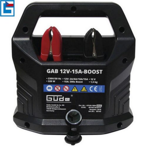 Automatická nabíječka autobaterií 12V Güde GAB 15 A BOOST 85143 se zásuvkou - Obrázek 2