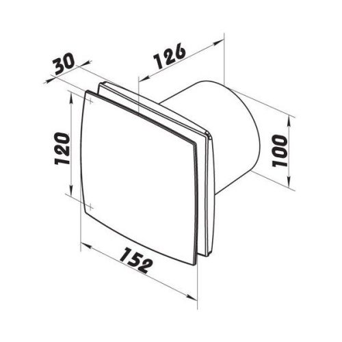 Axiální koupelnový ventilátor VENTS 100 LDA 12V 1009264 - Obrázek 2